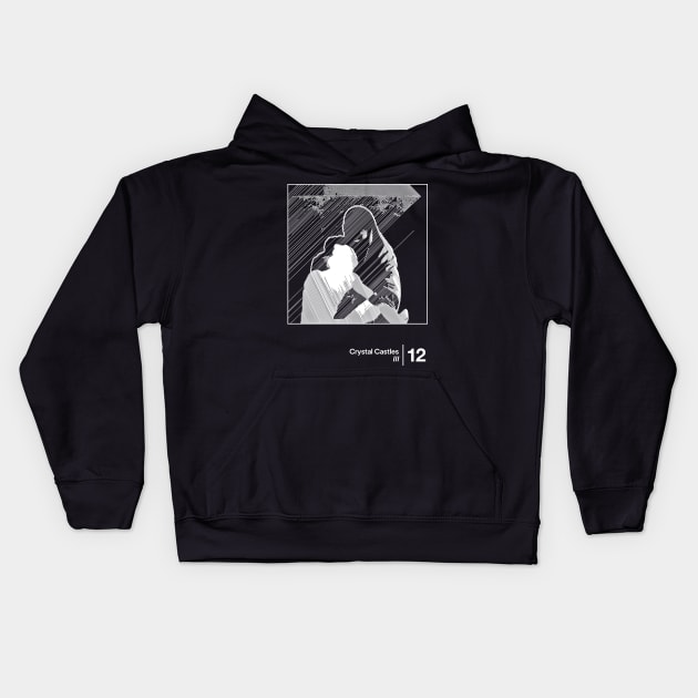 Crystal Castles - III / Minimalist Style Graphic Design Kids Hoodie by saudade